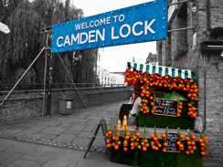 An entrance to the Camden Lock Markets in London, UK